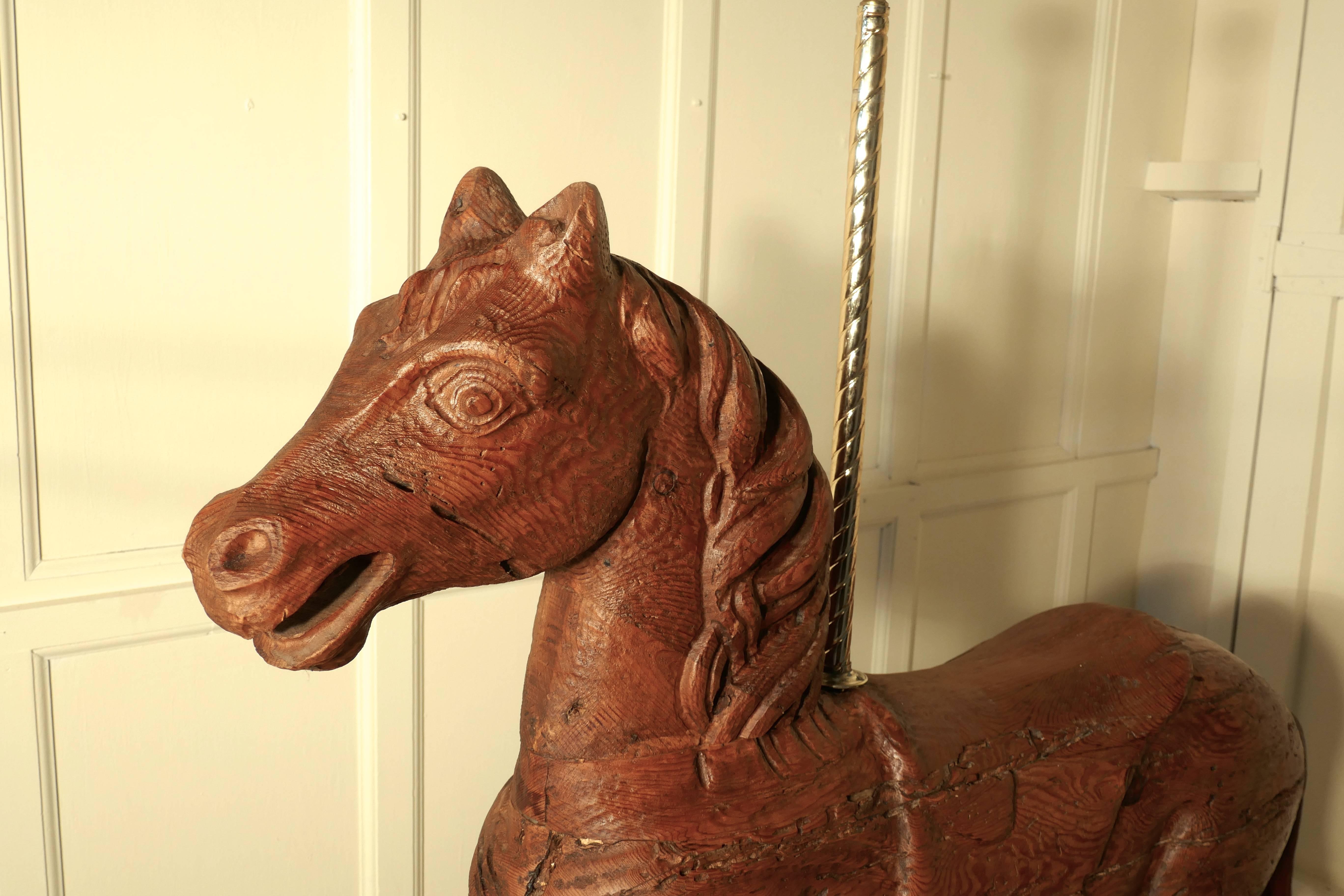 19th Century Spanish Wooden Carousel Galloper or Fair Ground Horse 1