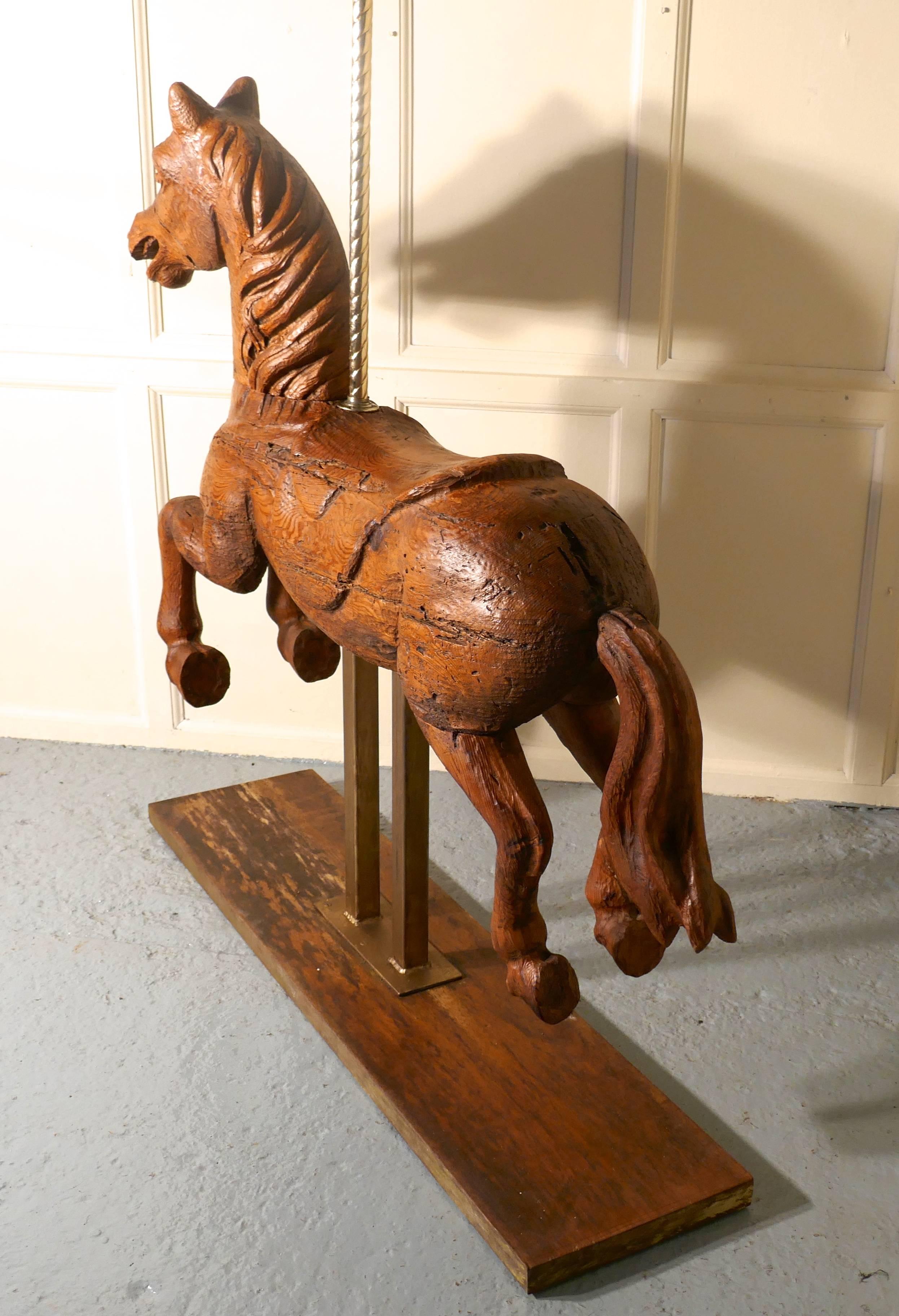 19th Century Spanish Wooden Carousel Galloper or Fair Ground Horse 3