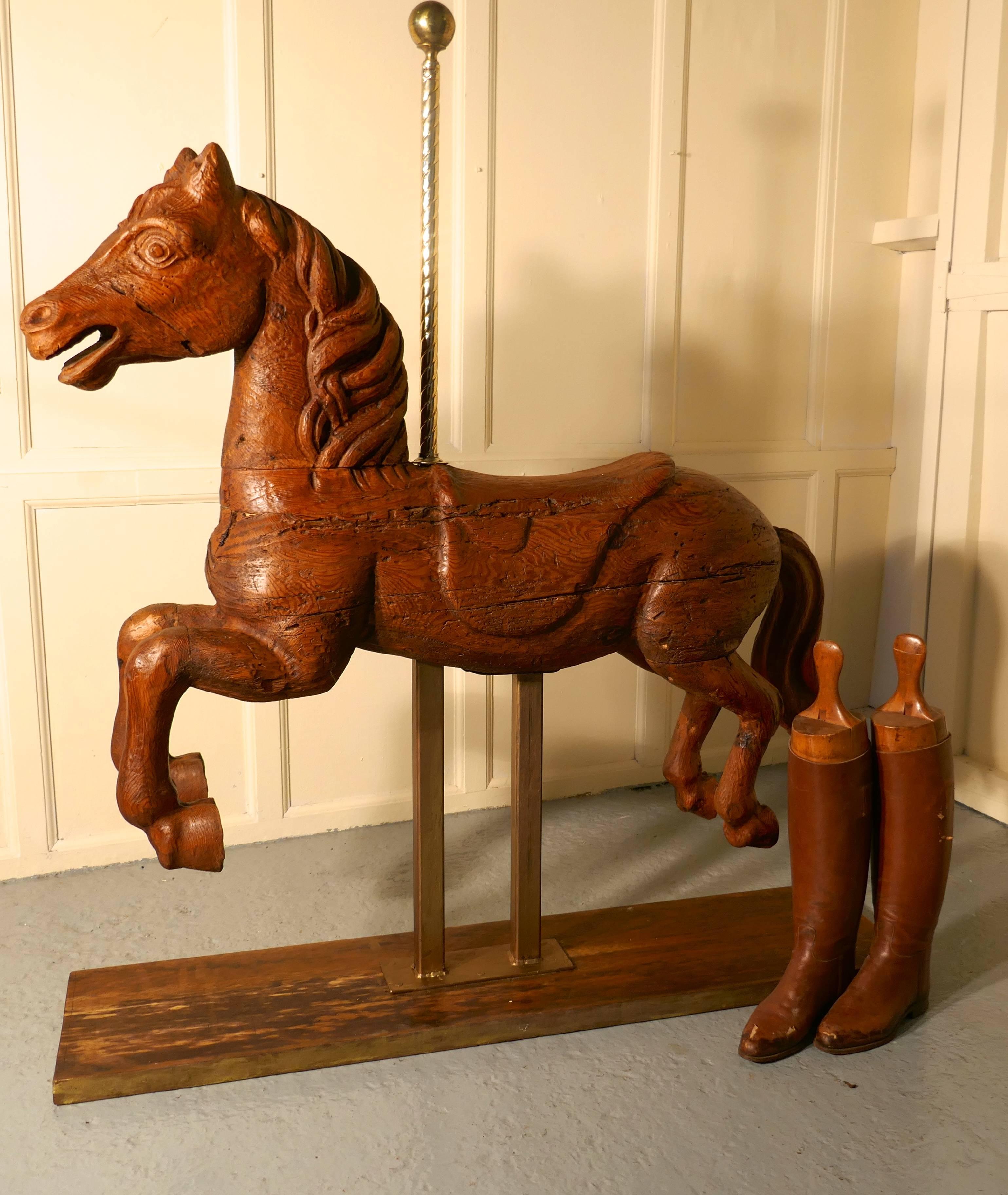 19th Century Spanish Wooden Carousel Galloper or Fair Ground Horse 4