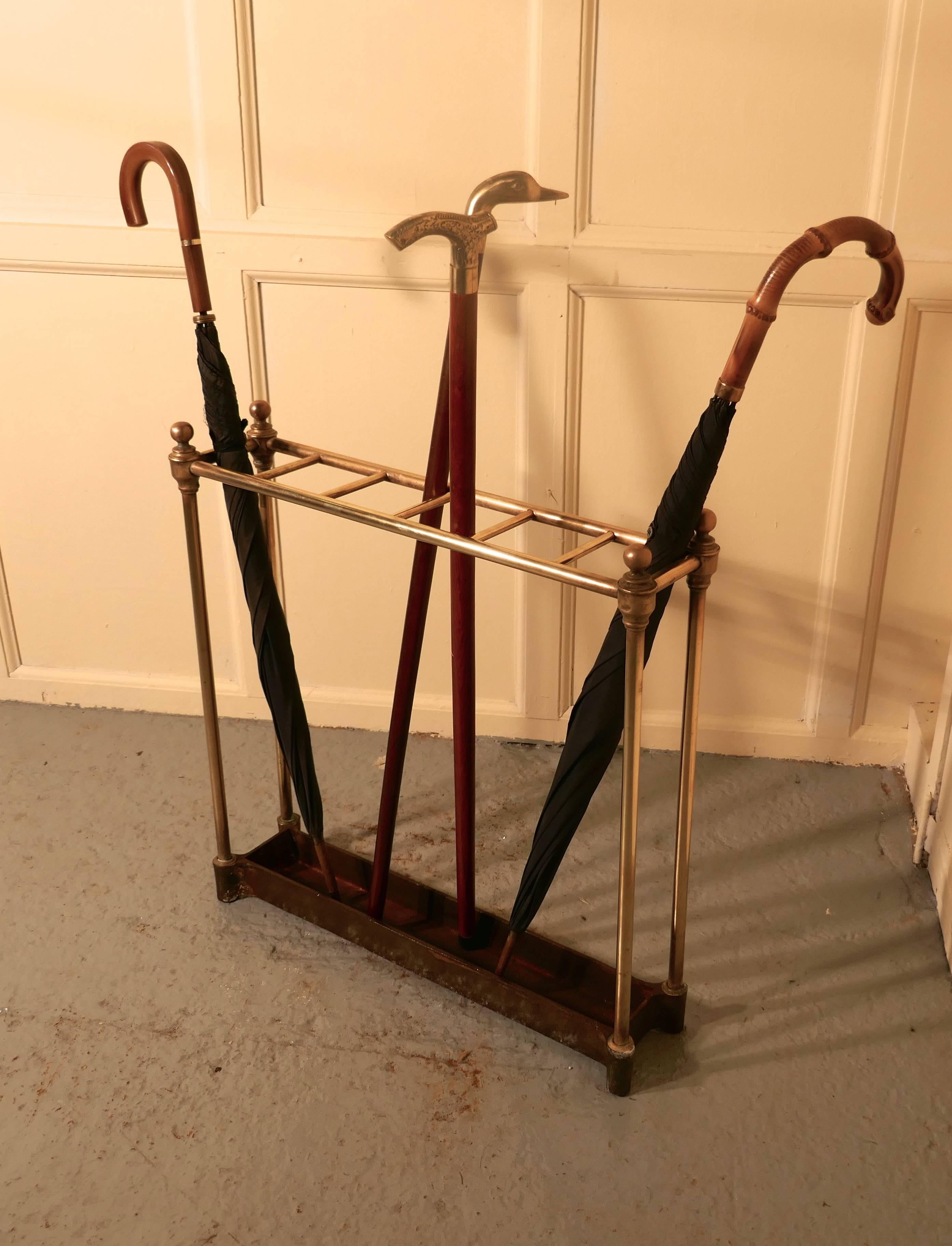 French 19th Century Brass and Iron Stick Stand or Umbrella Stand In Good Condition In Chillerton, Isle of Wight
