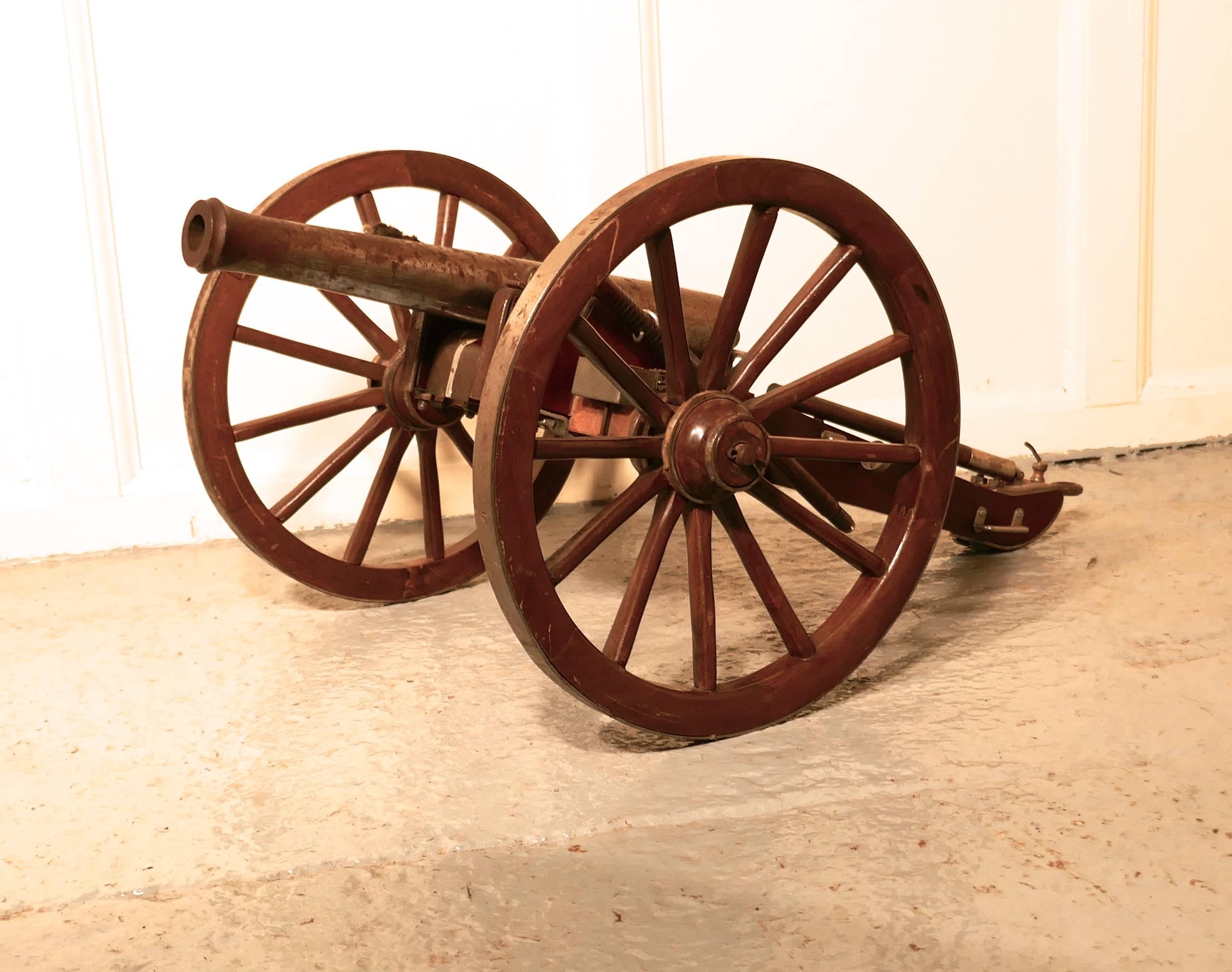 Iron Handmade Replica of an 19th Century Napoleonic Cannon