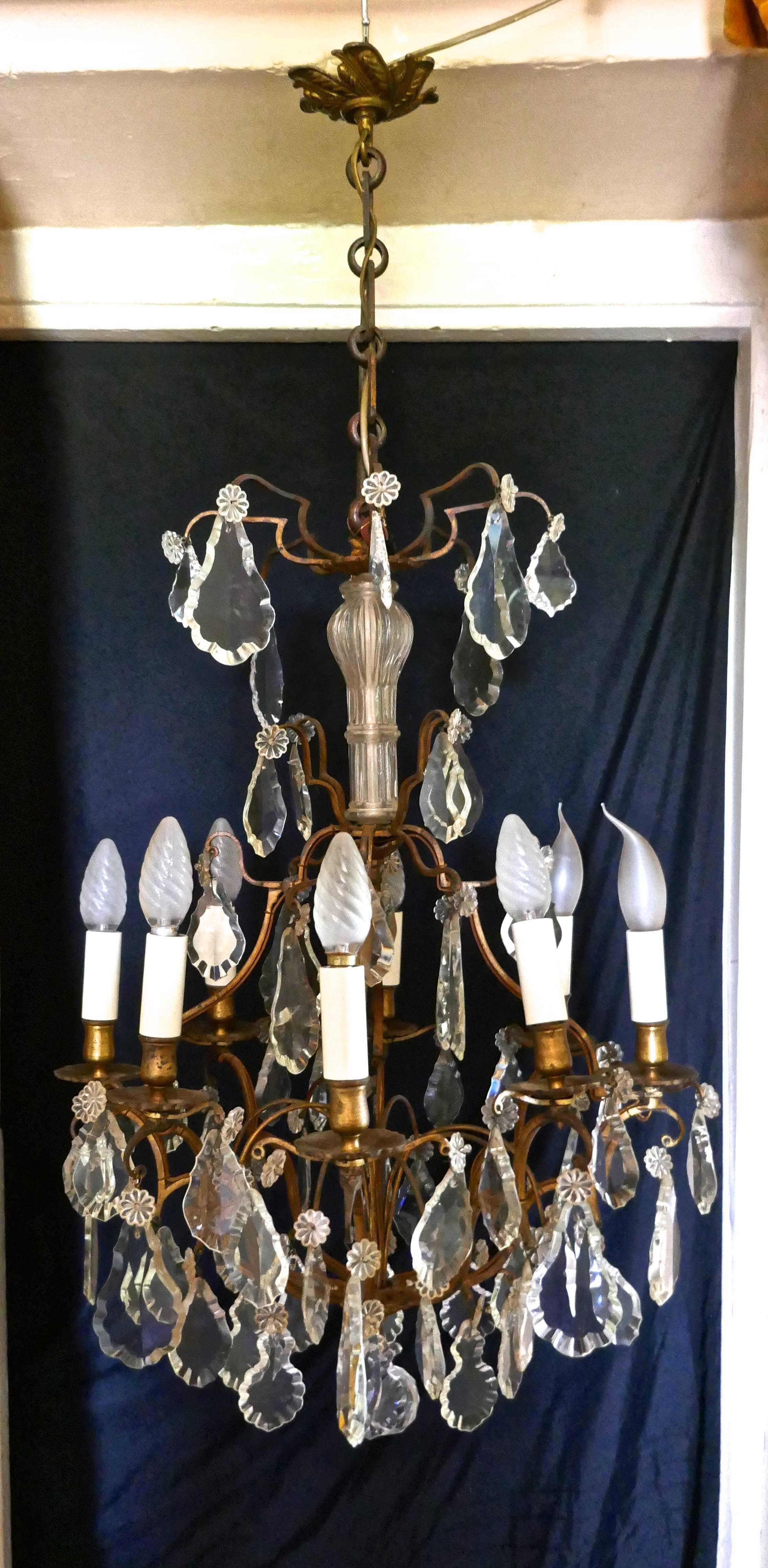 Stunning Large French Eight-Branch Chandelier 1
