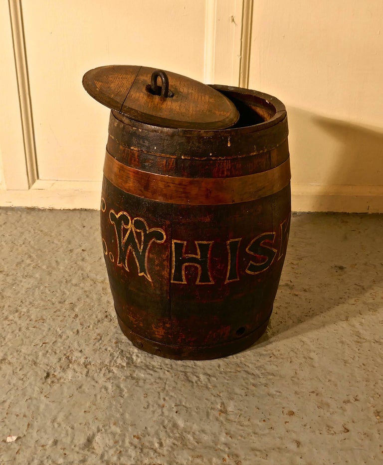 19th Century Oak and Copper Irish Whiskey Barrel, Quirky Umbrella Stand at 1stDibs whiskey