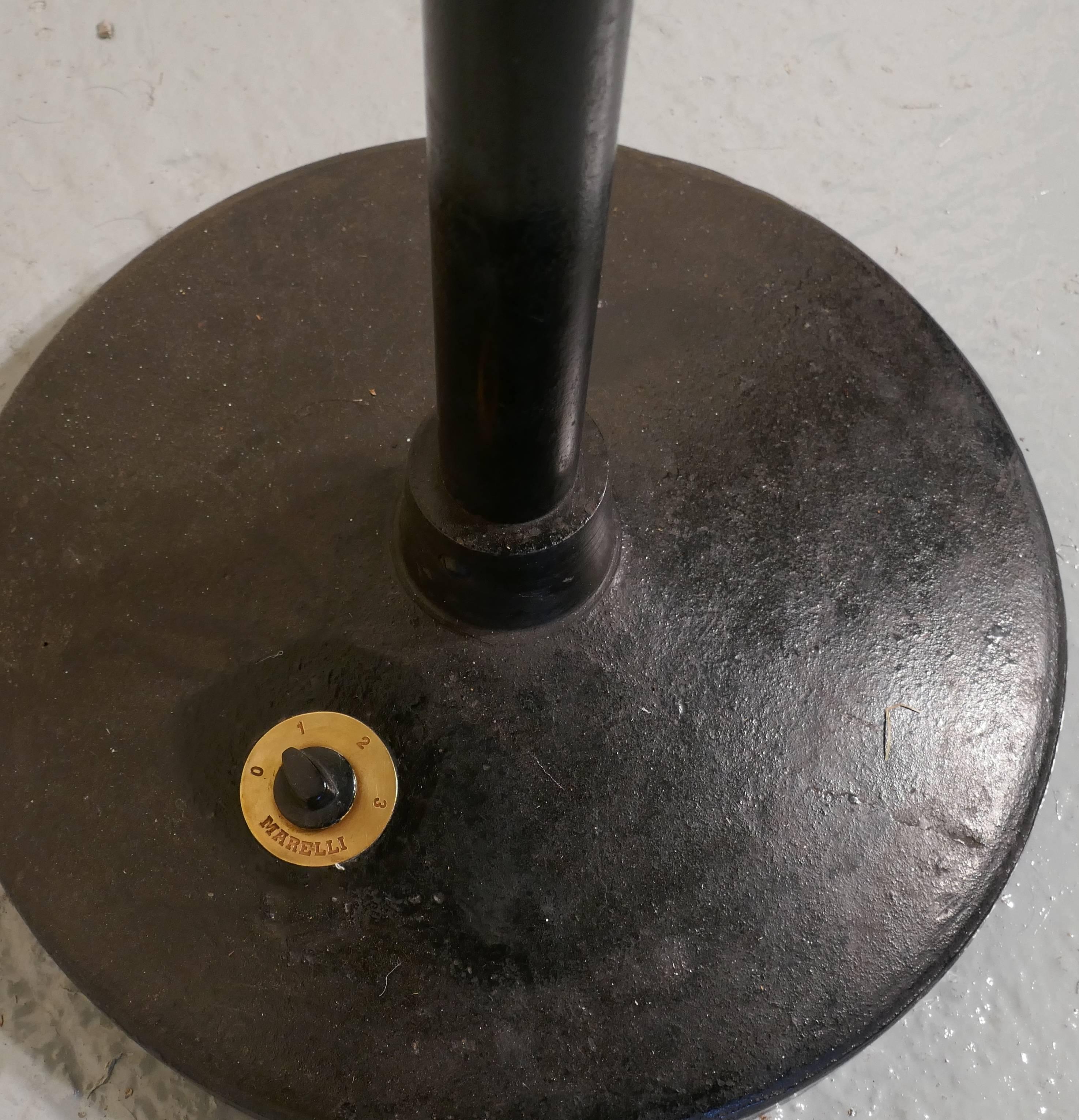 Ventilateur électrique télescopique sur pied en laiton de Mirelli:: Industrial Antique 4