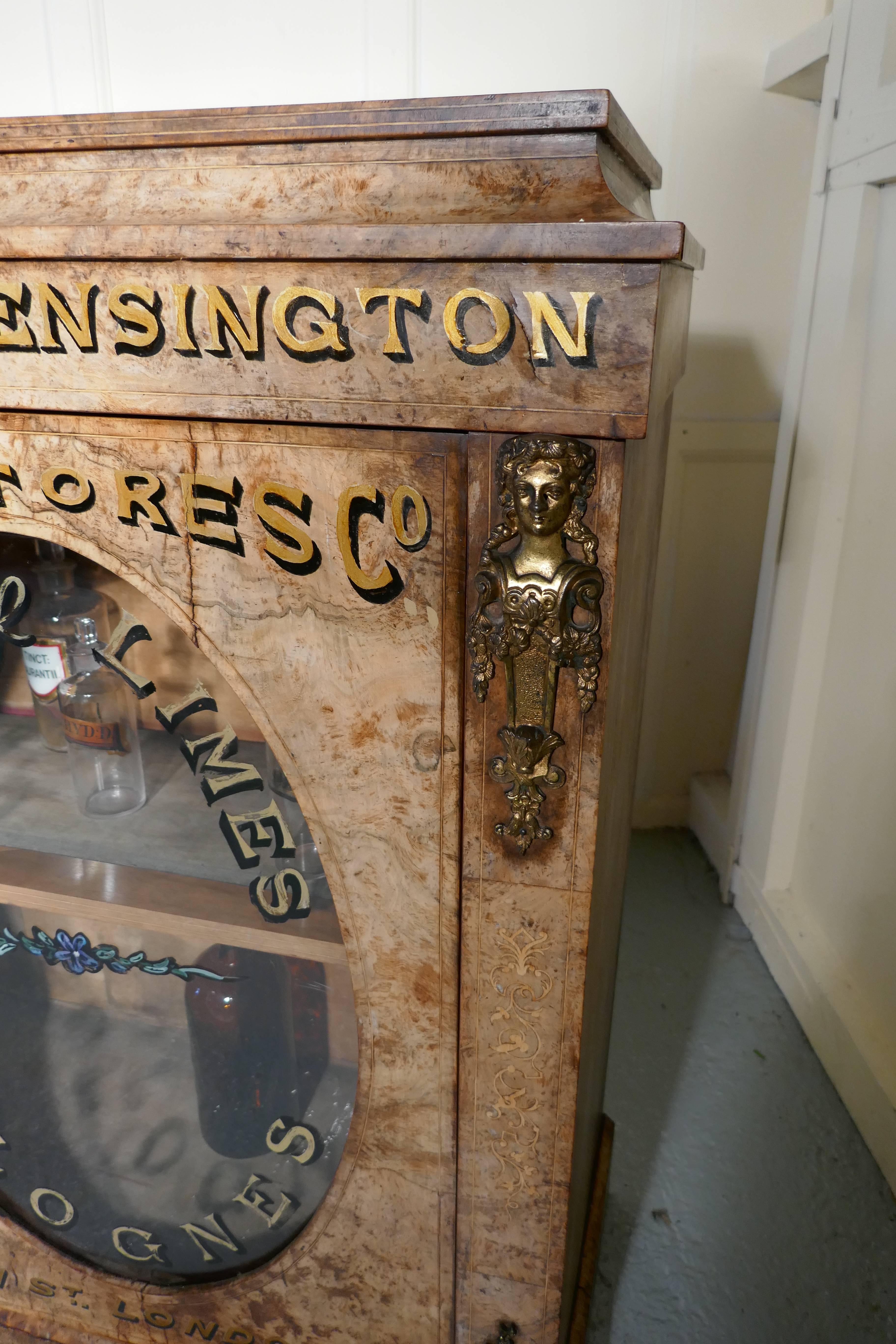 Superb Figured Walnut Perfume Cabinet from Barkers of Kensington 3