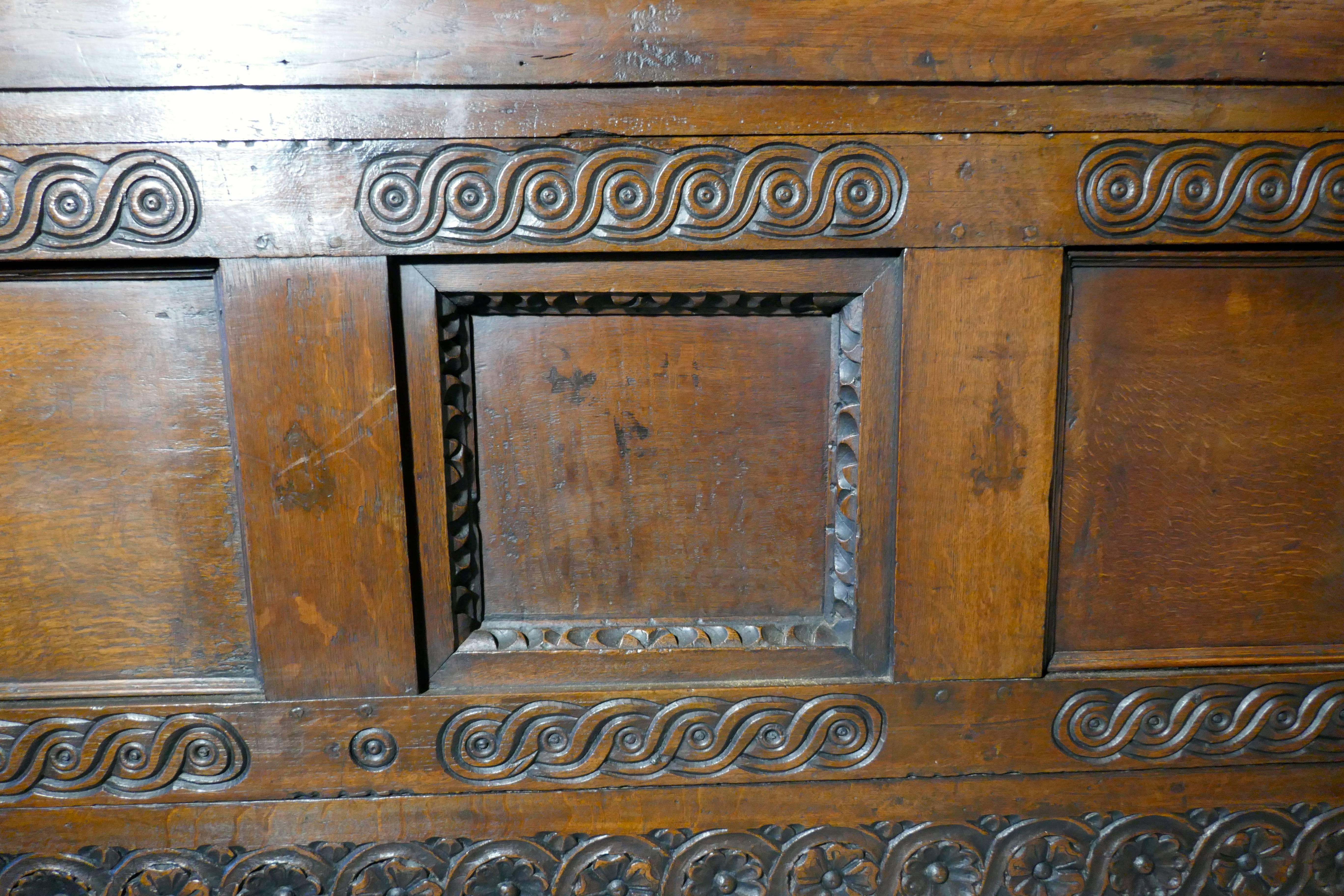 17th Century Welsh Oak Housekeepers Hanging Cupboard 1