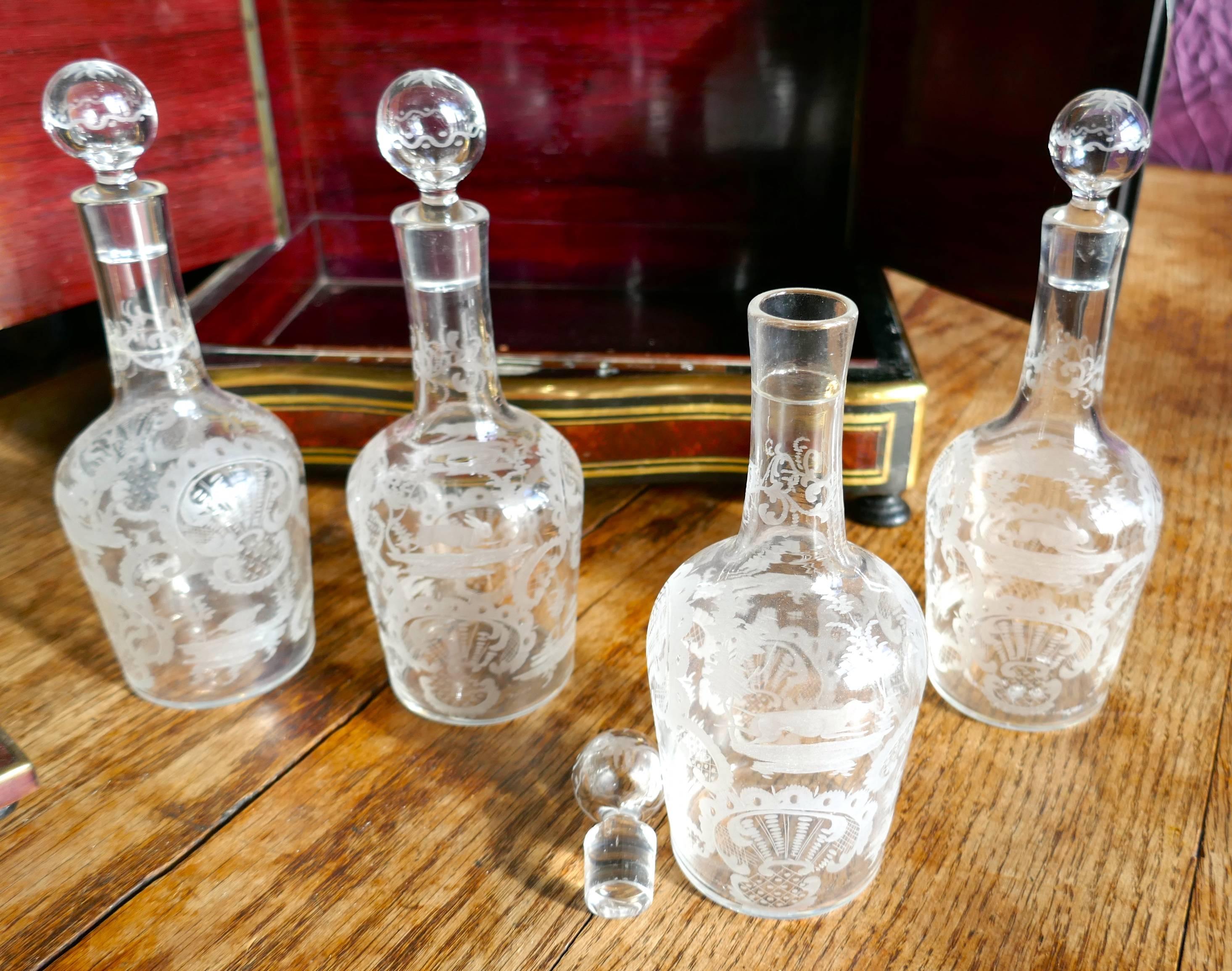 French Inlaid Cave de Liqueur by Maison Alphonse Giroux, circa 1830