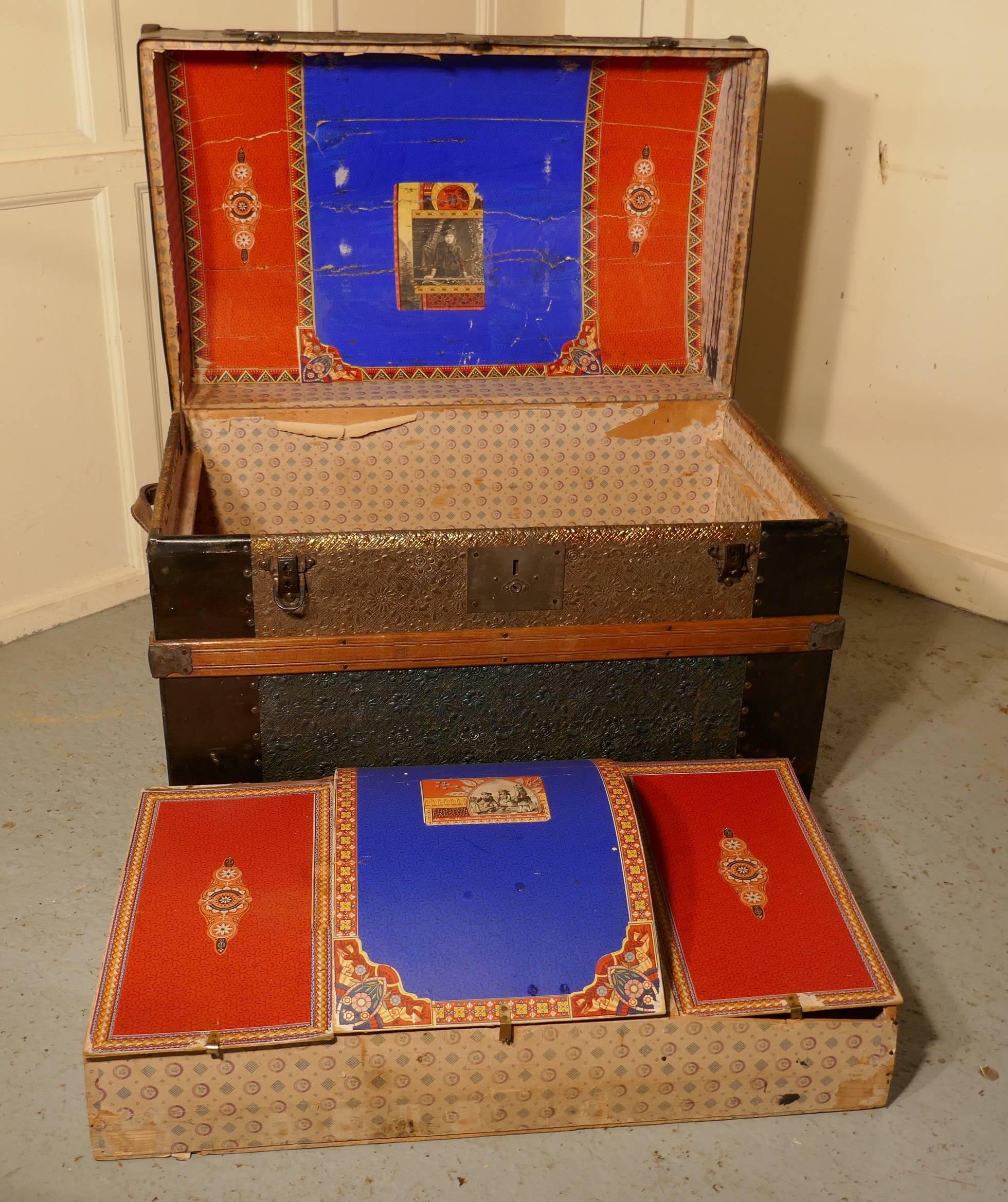 19th Century Very Decorative Spanish Dome Top Trunk