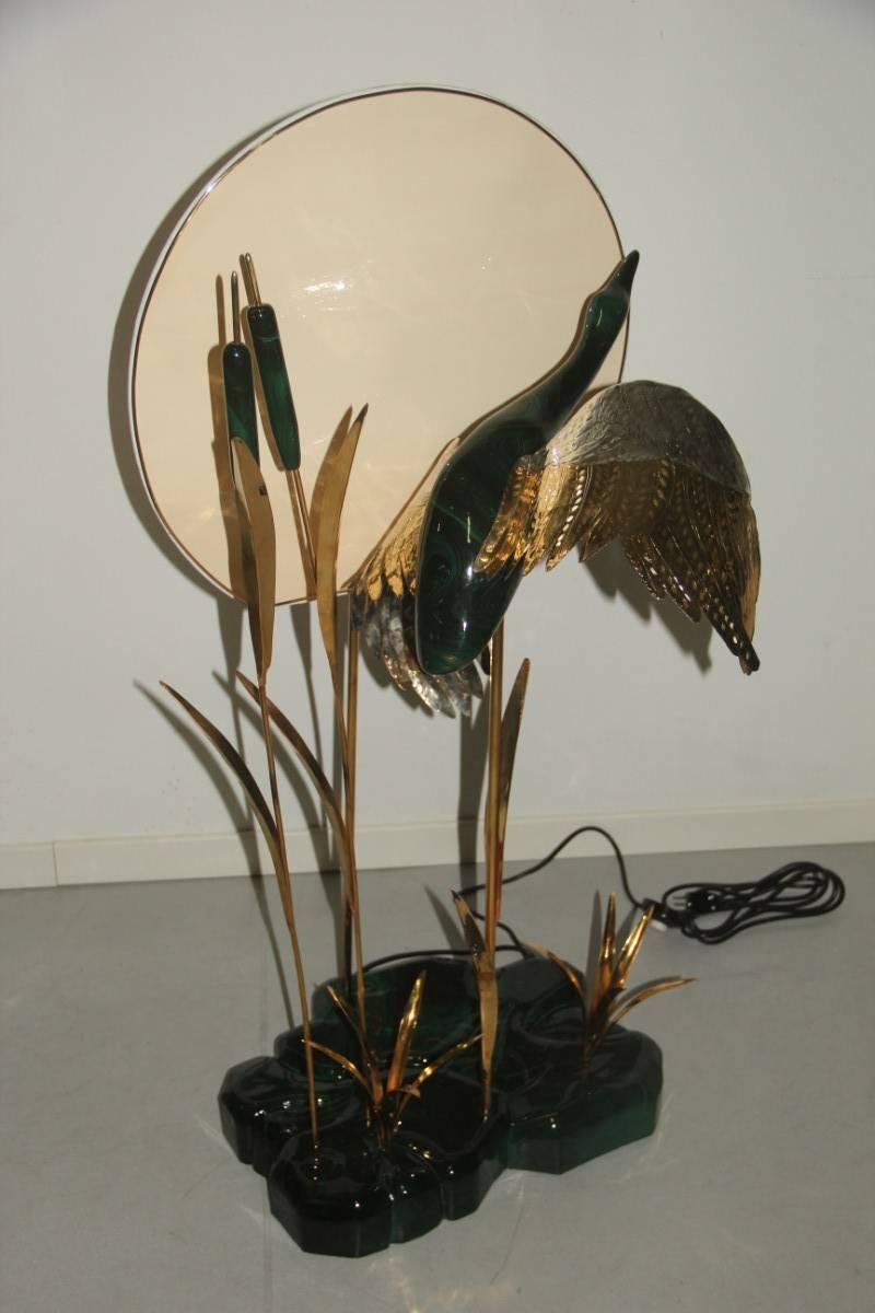 Floor Duck Sunset, 1970 Italian Design Gold Wood Lacquered Natural Floor 3