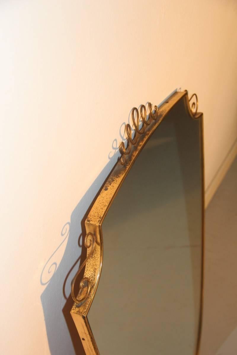 Mid-Century Modern Italian Mid-Century Brass Mirror