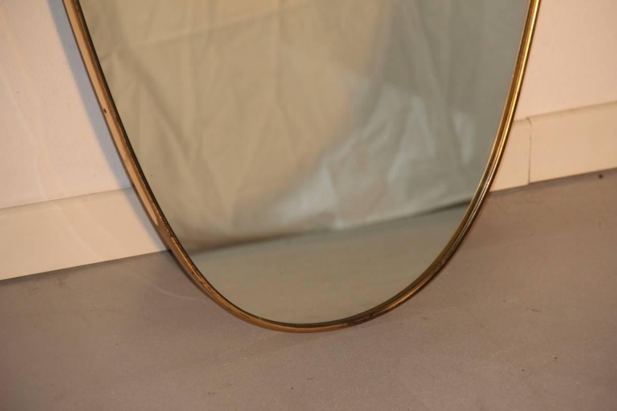 Italian Mid-Century Brass Mirror 2