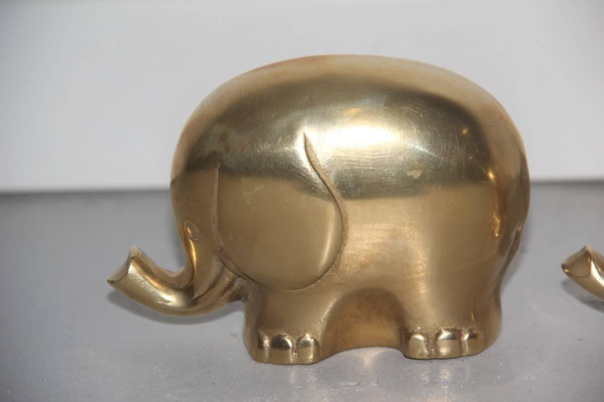 Sculptures 1970 Elephants Brass 1