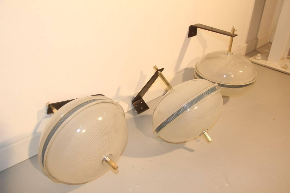 Metal Mid-Century Italian Sconces the Style Azucena For Sale