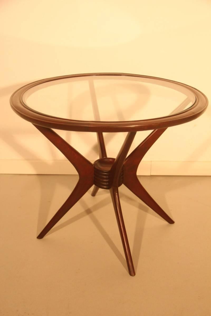 Coffee Table Cassina Mid-Century Design Italian Design Walnut  1
