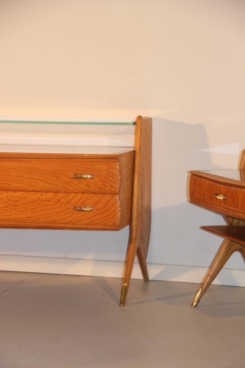 Chest of Drawers and Bedside Tables Lissone, 1950s, Italian Design 3