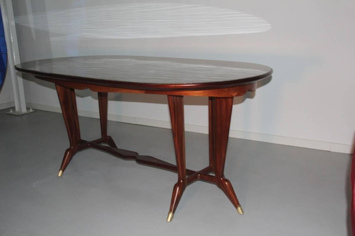 Elegance Table de salle à manger ovale Design italien du milieu du siècle dernier en vente 3