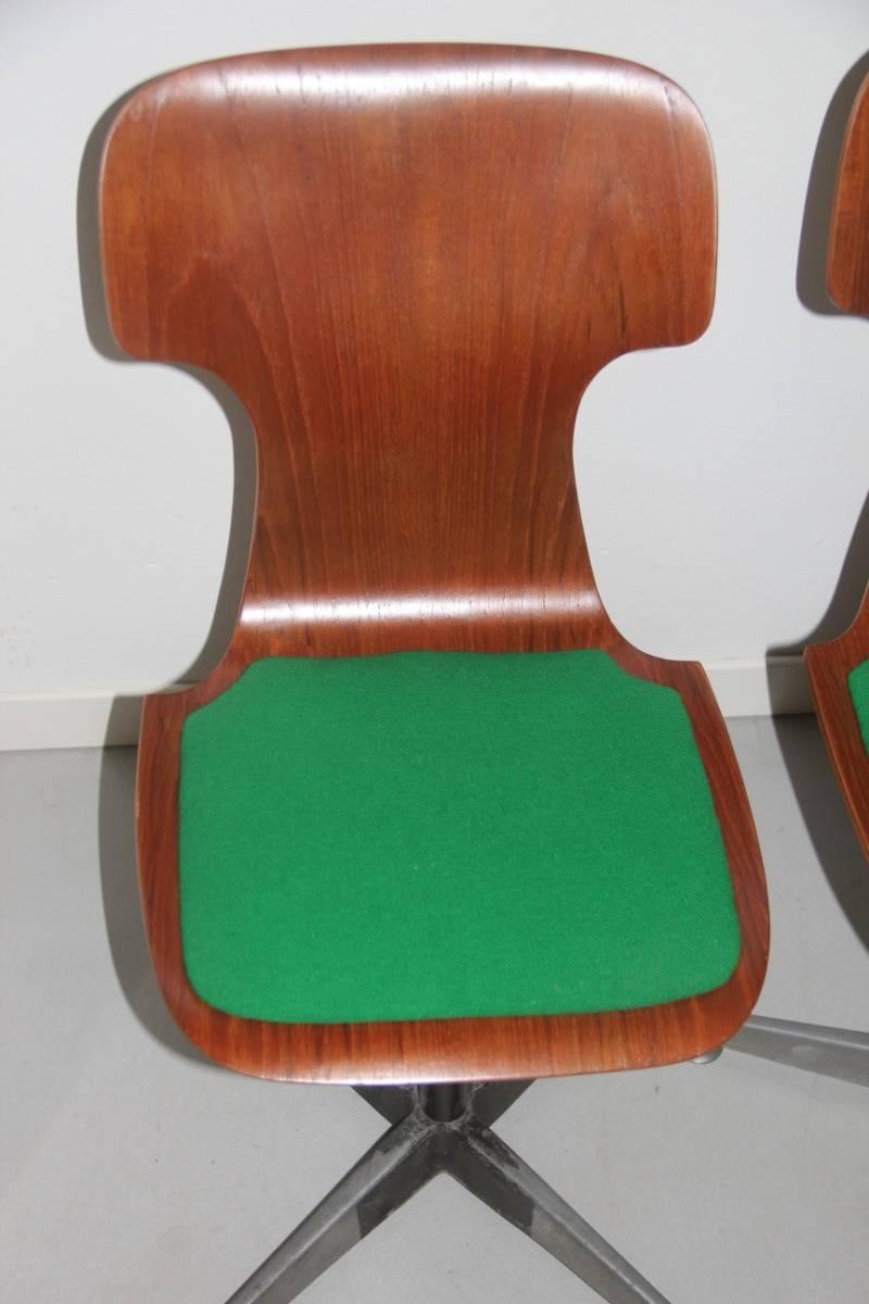 Aluminum Carlo Ratti Original Chairs Mid-Century Bentwood Italian Design For Sale