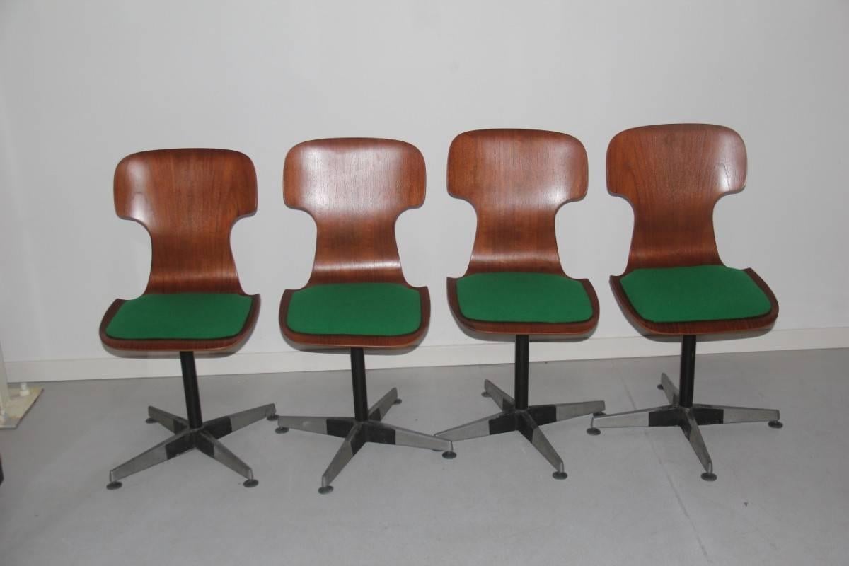 Chaises originales Carlo Ratti en bois cintré du milieu du siècle Design italien en vente 4