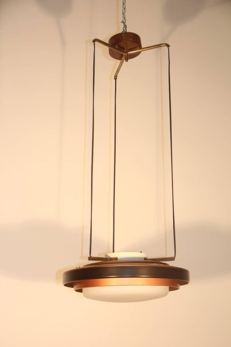 Mid-20th Century Mid-Century Italian Ceiling Lamp Stilnovo Design