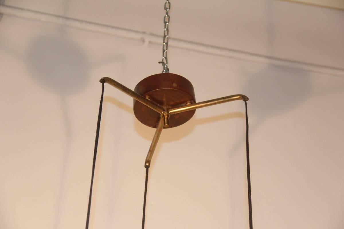 Brass Mid-Century Italian Ceiling Lamp Stilnovo Design