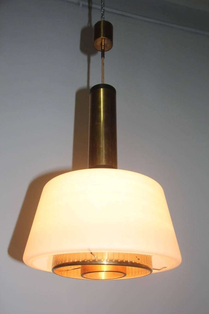Mid-20th Century Minimal Ceiling Lamp Stilnovo Design Mid-Century Italian Style