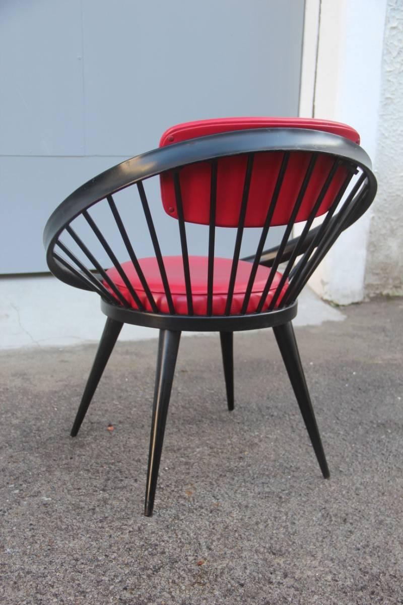 Round chair by Yngve Ekstrom, 1960.