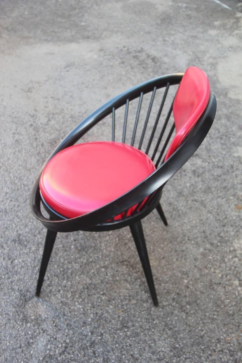 Mid-Century Modern Round Chair by Yngve Ekstrom, 1960 For Sale