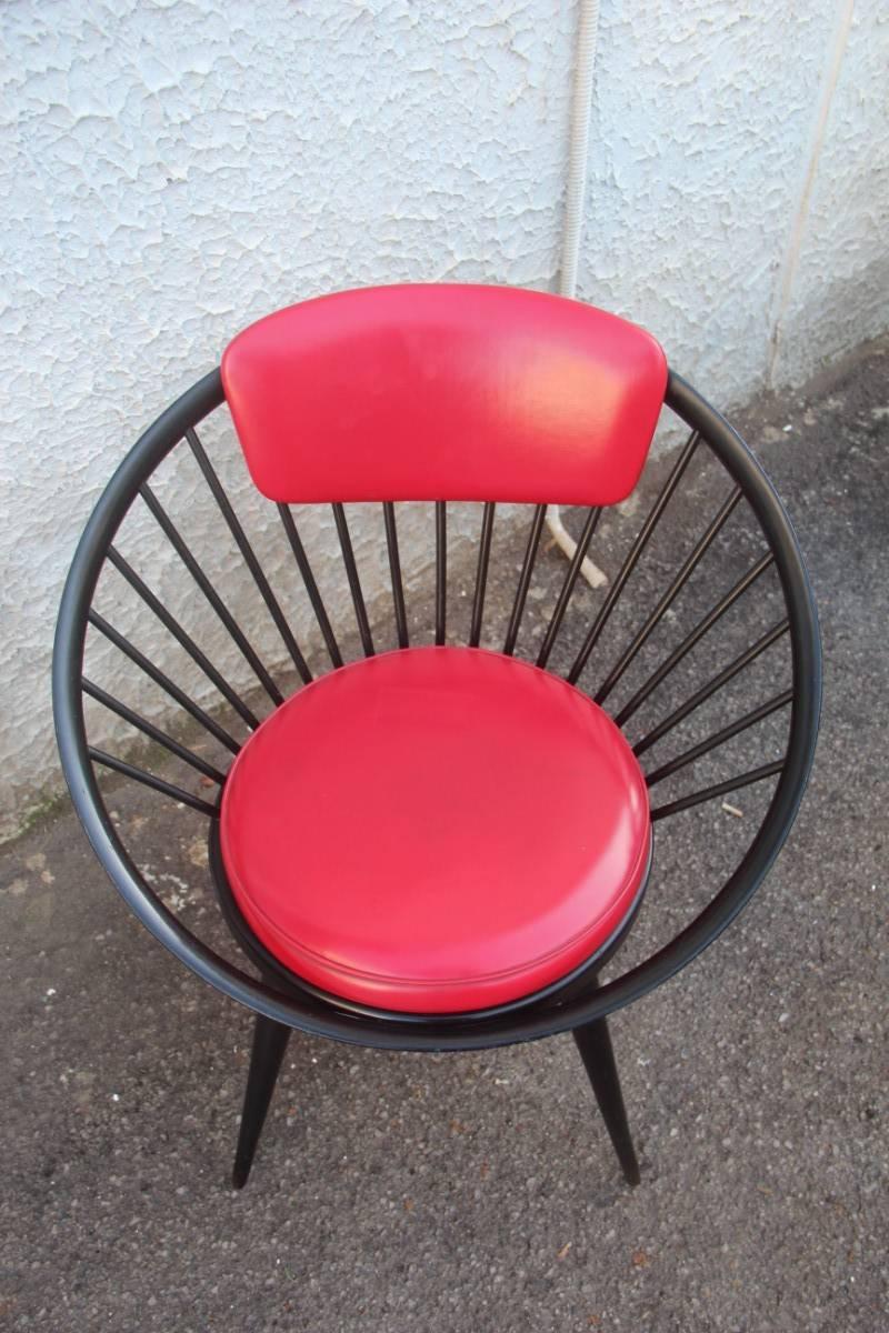 Swedish Round Chair by Yngve Ekstrom, 1960 For Sale