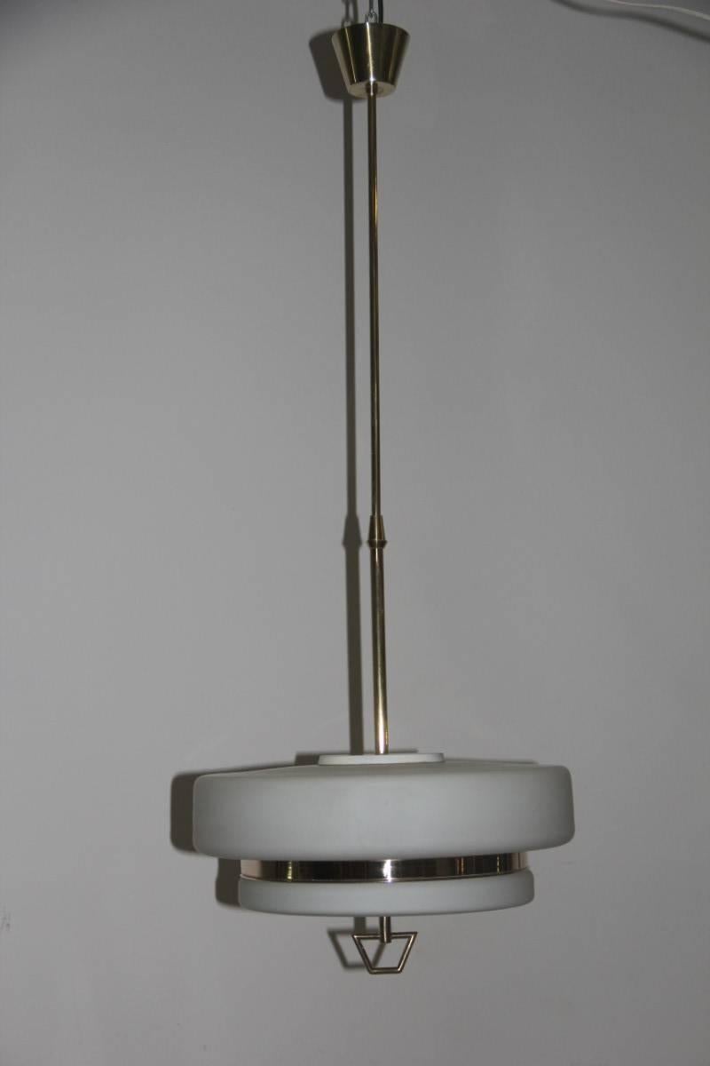 Italian Mid-Century Ceiling Lamp Stilnovo Design For Sale 4