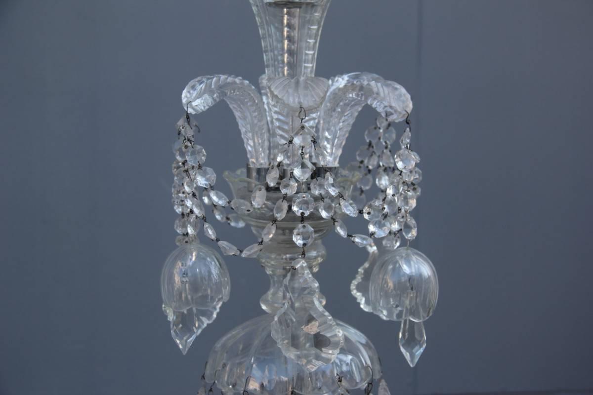 Mid-Century Modern Mid-Century Bohemia Pair of Chandelier Crystal Very Elegant
