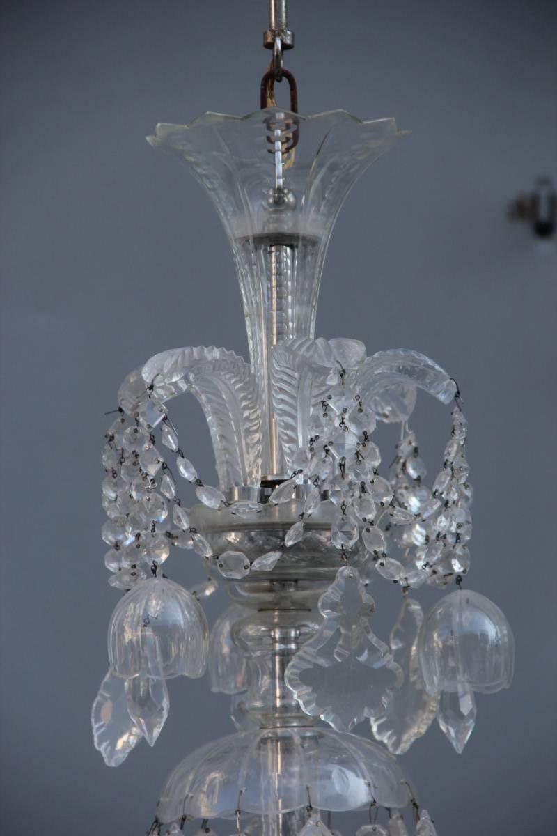 Mid-Century Bohemia Pair of Chandelier Crystal Very Elegant In Excellent Condition In Palermo, Sicily