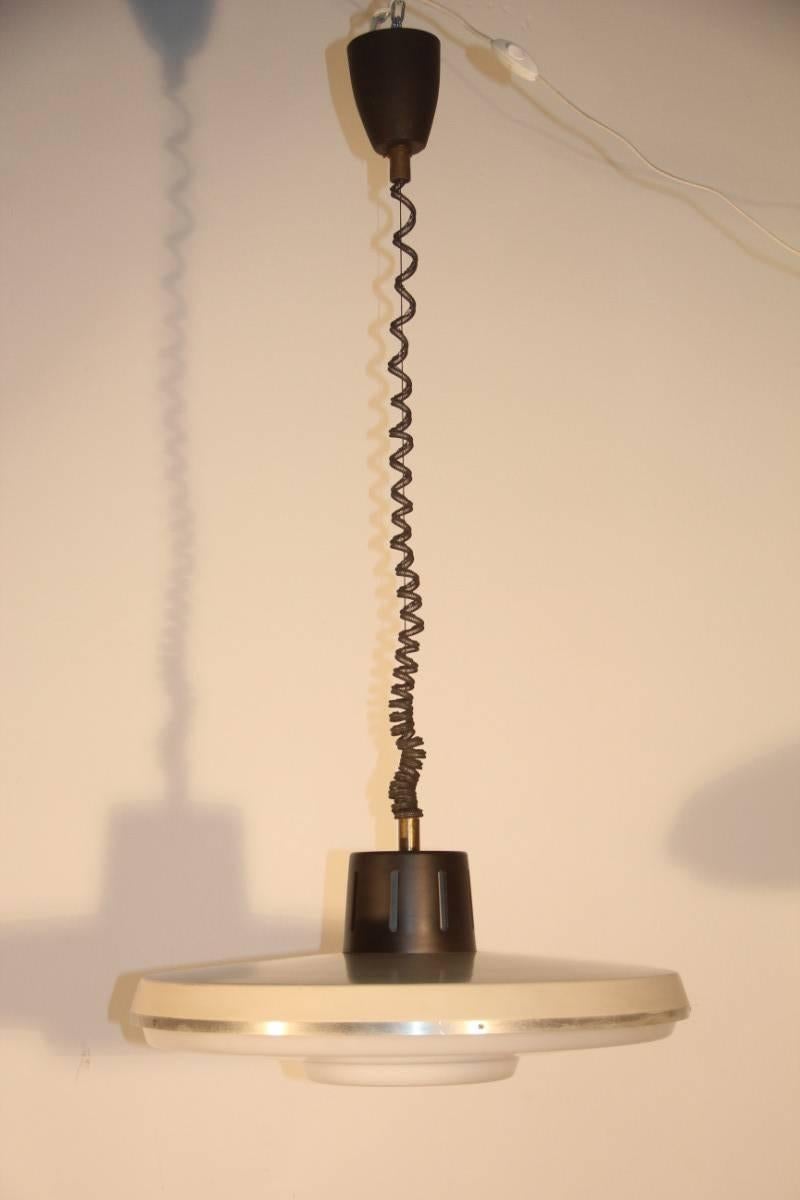 Metal Ceiling Lamp Mid-Century Italian Design Stilnovo For Sale
