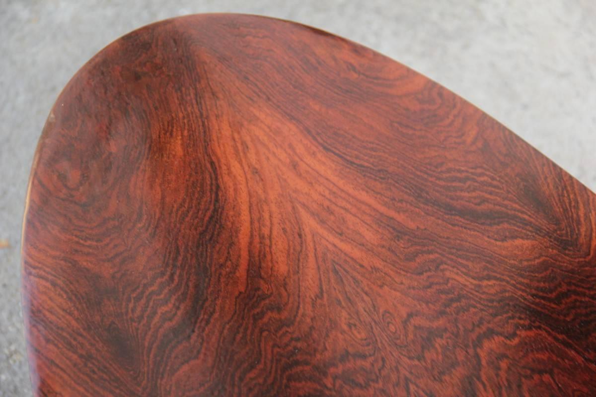 Italian Curved Wood Table Coffee Mid-Century Rosewood 2