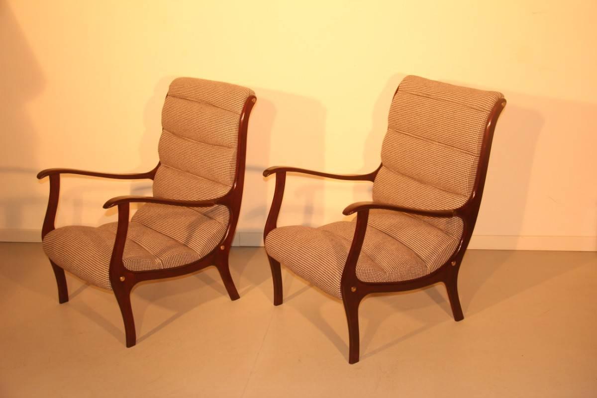 Mid-Century Modern Pair of Armchairs 