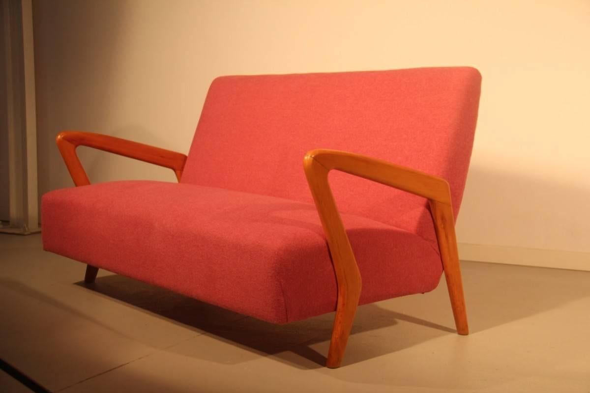 Italian Mid-Century Geometric Sofa Particular Design  1