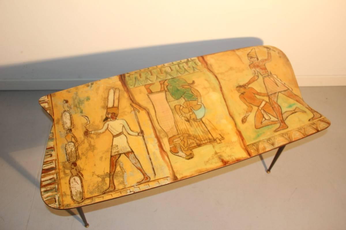 Mesa de centro Procesamiento italiano de mediados de siglo Decalage Moderno de mediados de siglo en venta