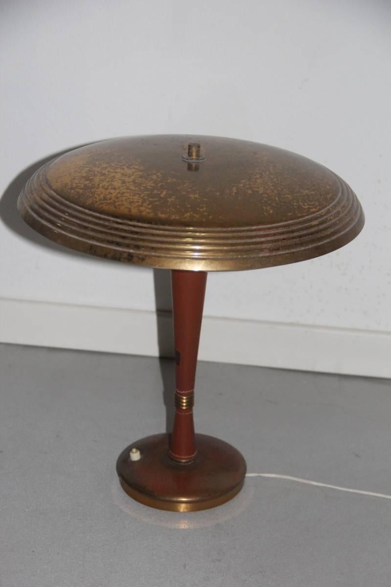 Brass Table Lamp 1950 Lumi Milano Mid-Century Italian Design For Sale
