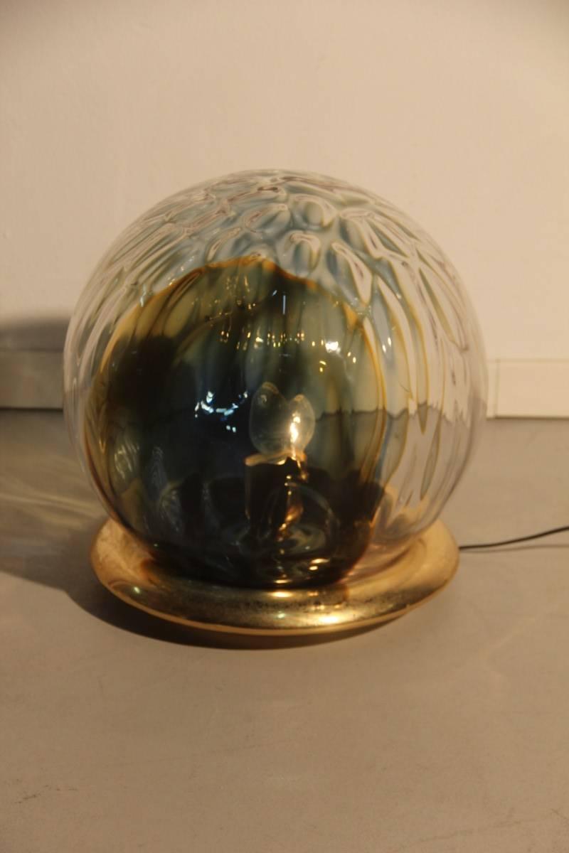 Italian VeArt Murano Table Lamp 1960s Colored Ball For Sale
