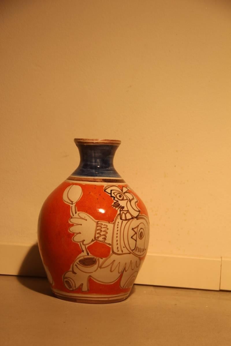 DeSimone ceramic vase, 1960 Sicily Art.