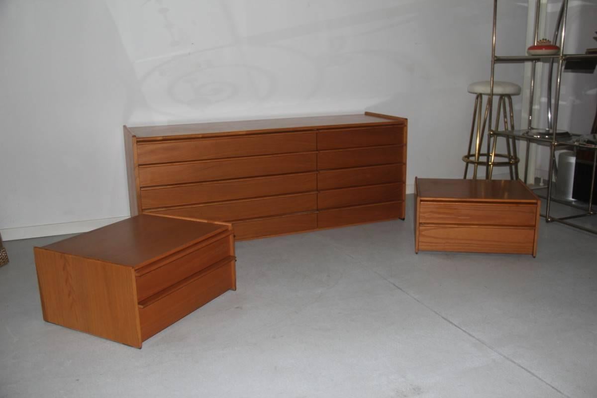 Wooden Chest of Drawers Chestnut Minimal Design, 1960s For Sale 4