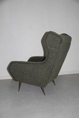 1950 Armchair Design, Geometric Shapes High Back Italian Design