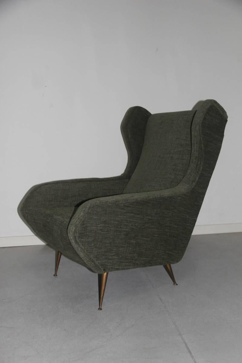 Milieu du XXe siècle Design de fauteuil de 1950, formes géométriques à haut dossier, design italien en vente