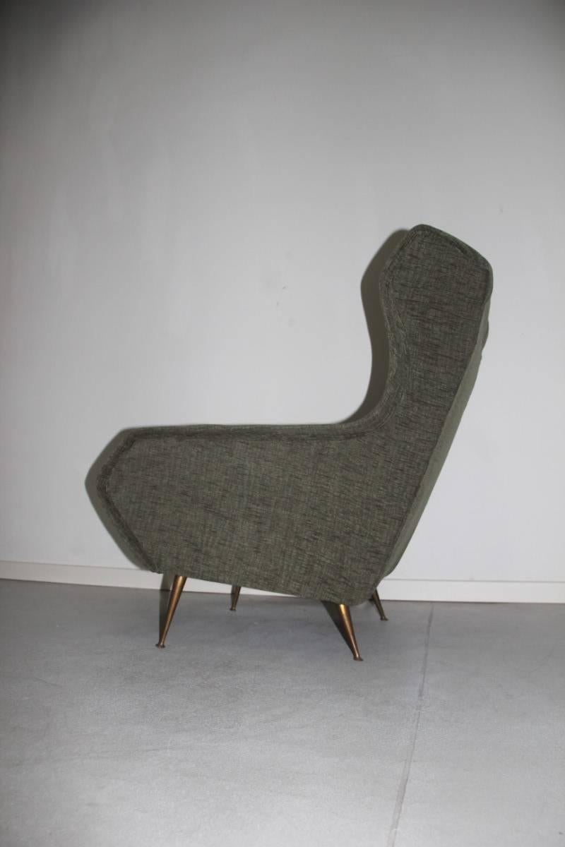 1950 Armchair Design, Geometric Shapes High Back Italian Design In Good Condition For Sale In Palermo, Sicily