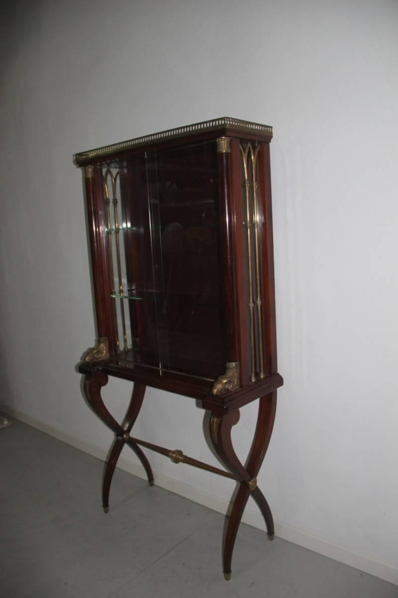 Showcase Rosewood Design, 1950, Italian In Good Condition For Sale In Palermo, Sicily