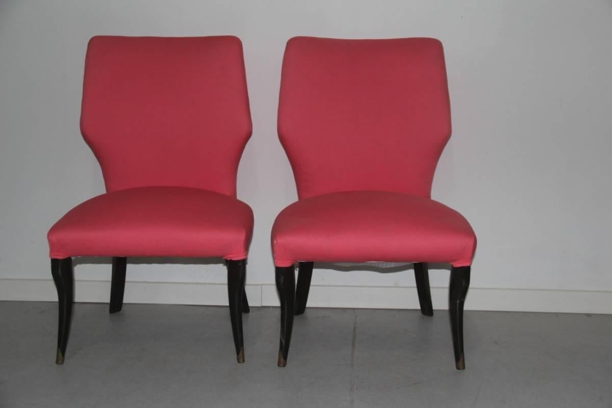 Italian Small Chairs 1950s Special Design For Sale