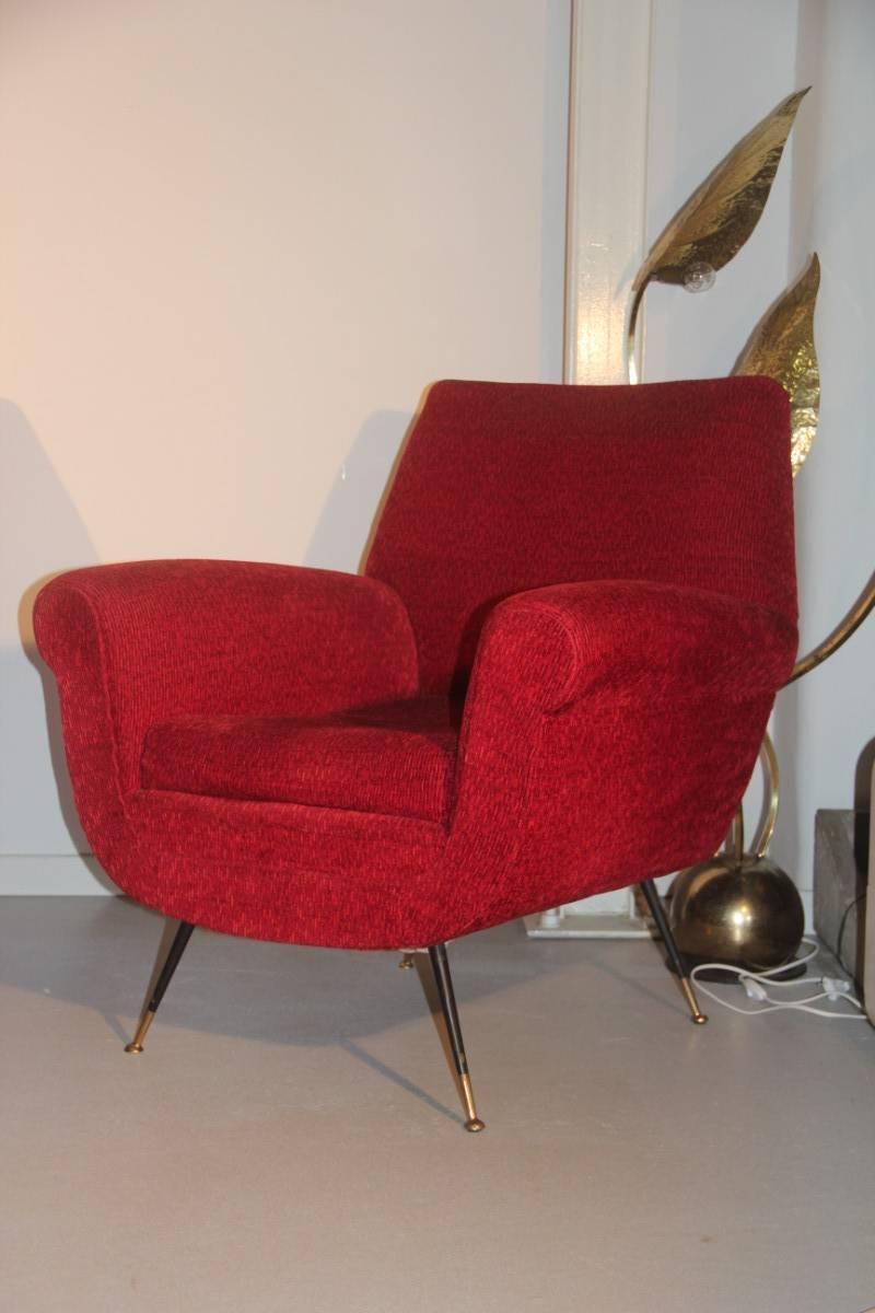 Mid-Century Modern Living Room Sets Gigi Radice Italian Mid-Century Design Red Color 1950