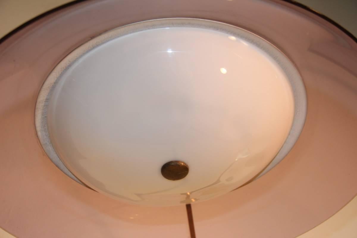 Metà XX secolo Lampada da terra Stilux  Plexiglass Marmo e Ottone Design italiano anni '50
