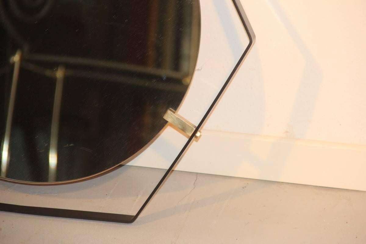 Mid-20th Century Minimal Geometric Mirror 1950s Sculpture for the Wall