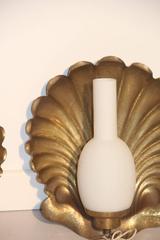 Mid-Century Italian Wall Sconces 1950s Brass Art