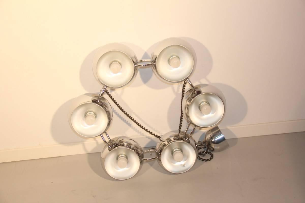 Rare Pair of Reggiani Chandelier 1970s Italian Design 2